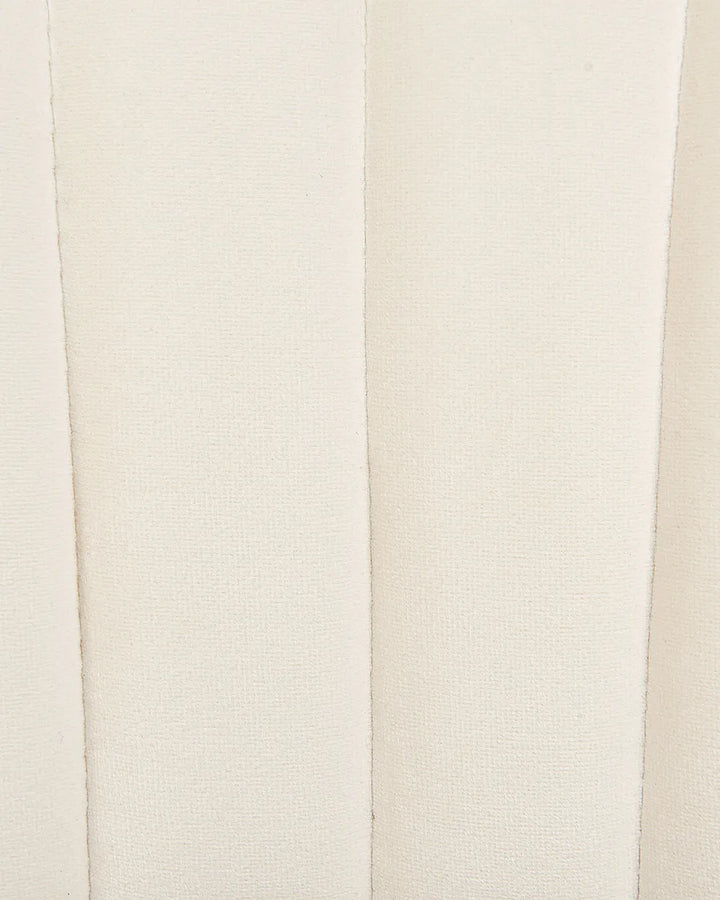 Set of 2 Dining Chairs Velvet Off-White Avy