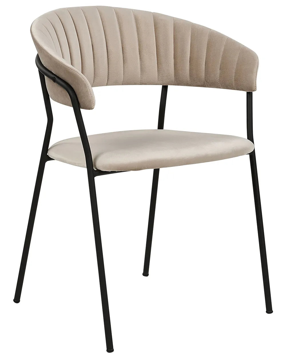 Set of 2 Dining Chairs Velvet Taupe Avy