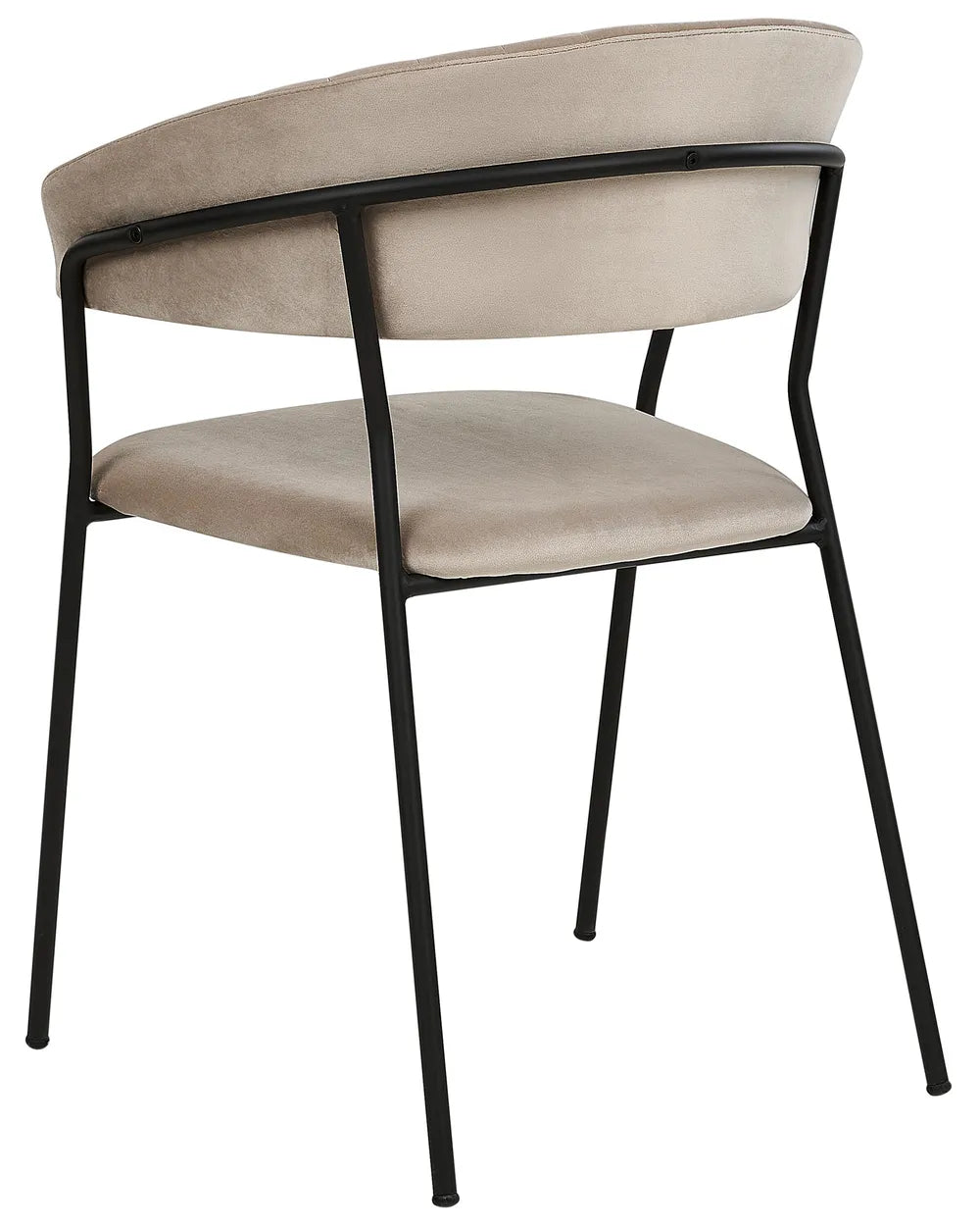 Set of 2 Dining Chairs Velvet Taupe Avy