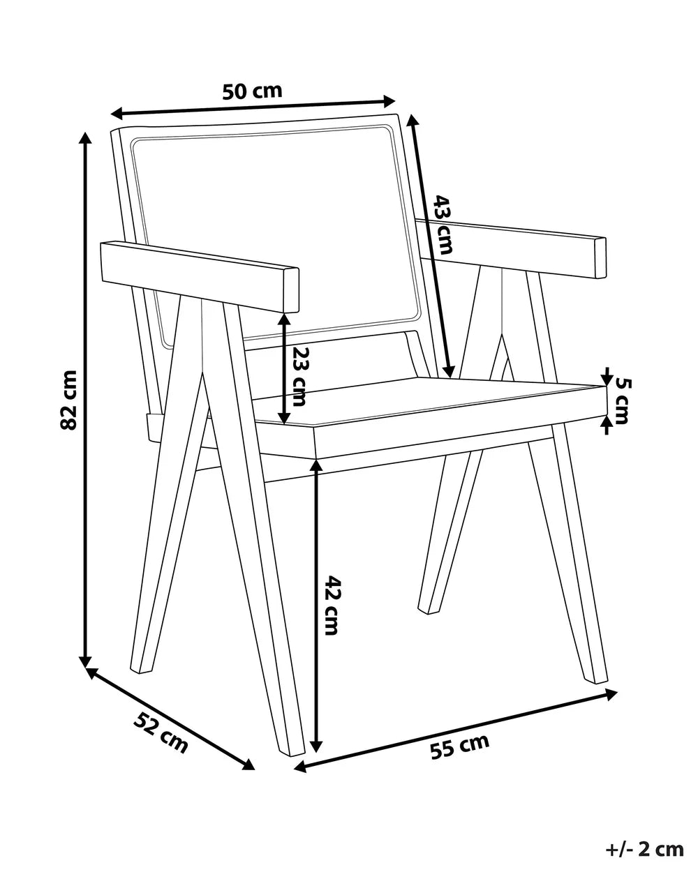 Dining Chair Mahogany Brown Charlie
