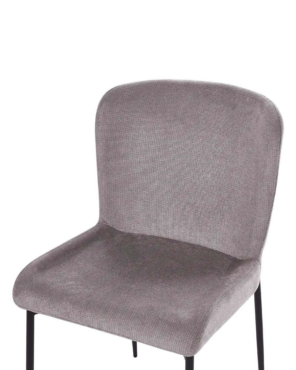 Set of 2 Dining Chairs Fabric Dark Grey Beck