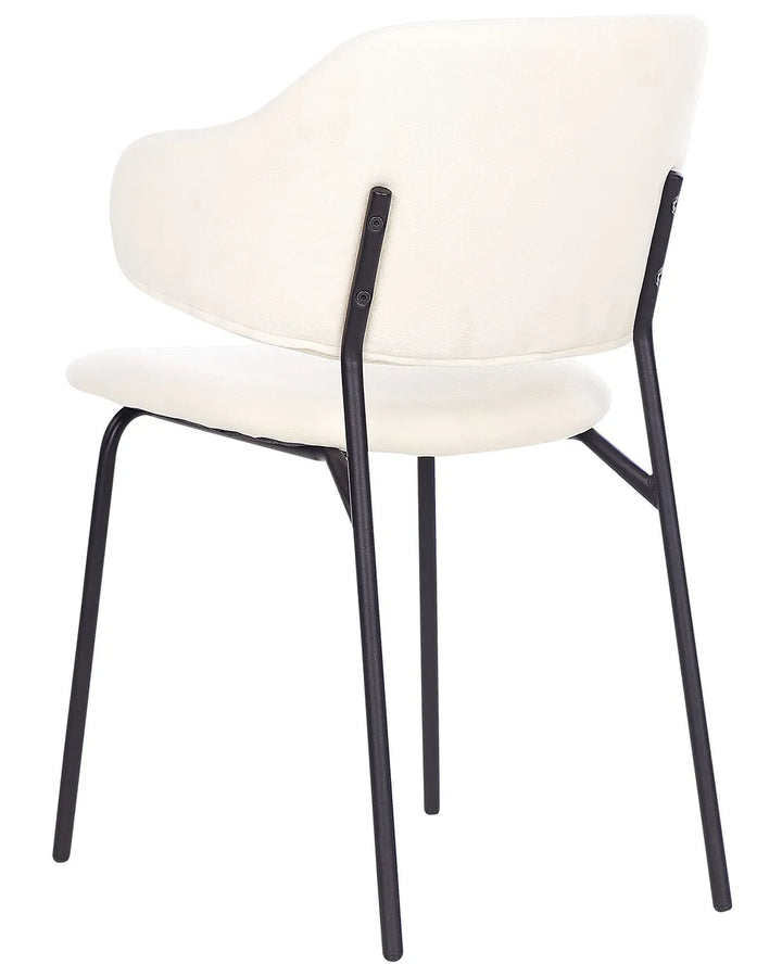 Set of 2 Dining Chairs Fabric Light Beige Moore
