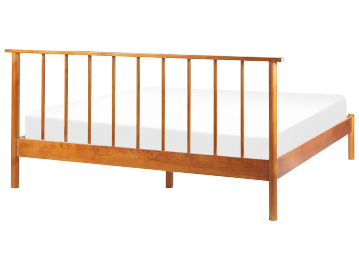 Bed Pine Wood 160 x 200 cm (EU King Size) Brown Coy
