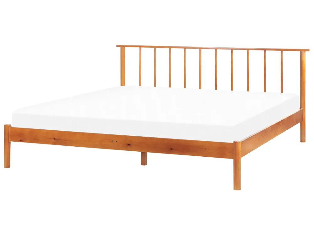 Bed Pine Wood 180 x 200 cm (EU Super King) Brown Coy