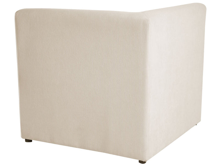 Lemvig Left Hand 5 Seater Modular Jumbo Cord Corner Sofa with Ottoman Beige