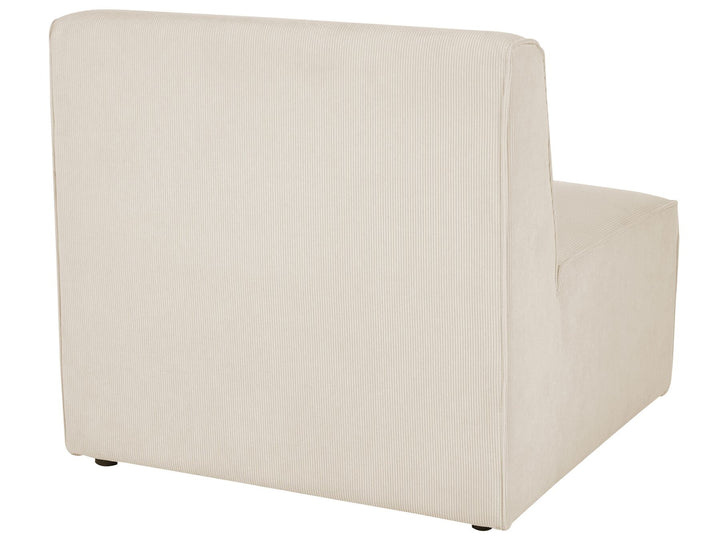 Lemvig Left Hand 5 Seater Modular Jumbo Cord Corner Sofa with Ottoman Beige