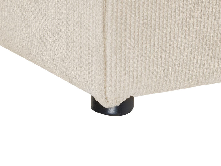Lemvig Left Hand 5 Seater Modular Jumbo Cord Corner Sofa with Ottoman Beige