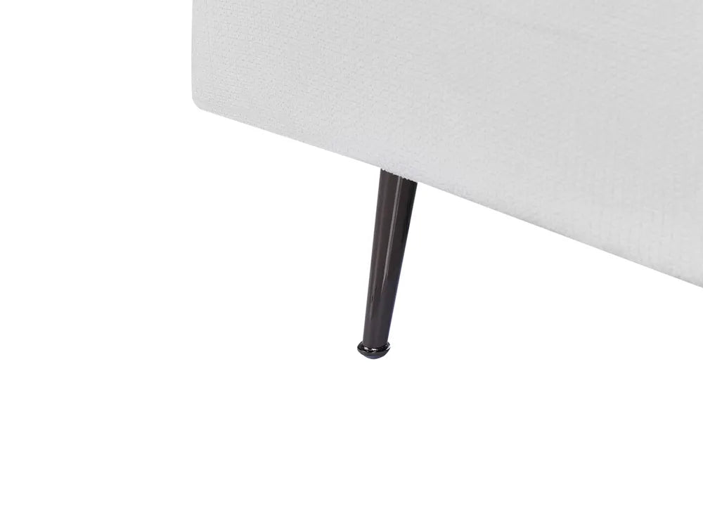 Right-Hand Chaise Lounge Fabric White Roxy