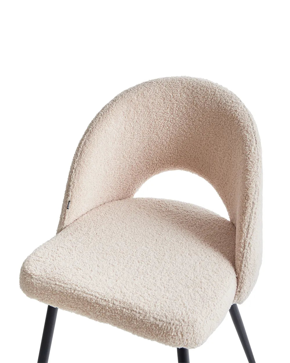 Set of 2 Dining Chairs Boucle Beige Trix