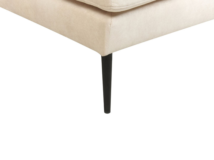 Flam Velvet Left Hand Corner Sofa Cream