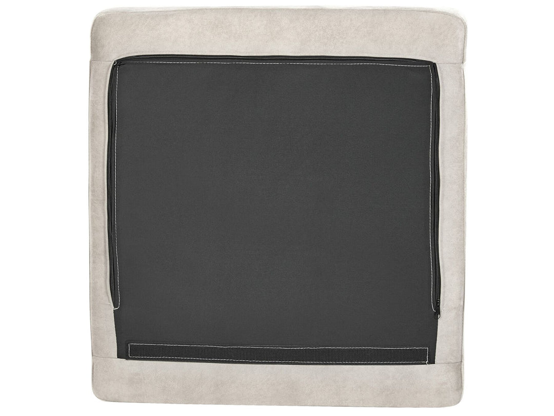Flam Velvet Left Hand Corner Sofa Light Grey