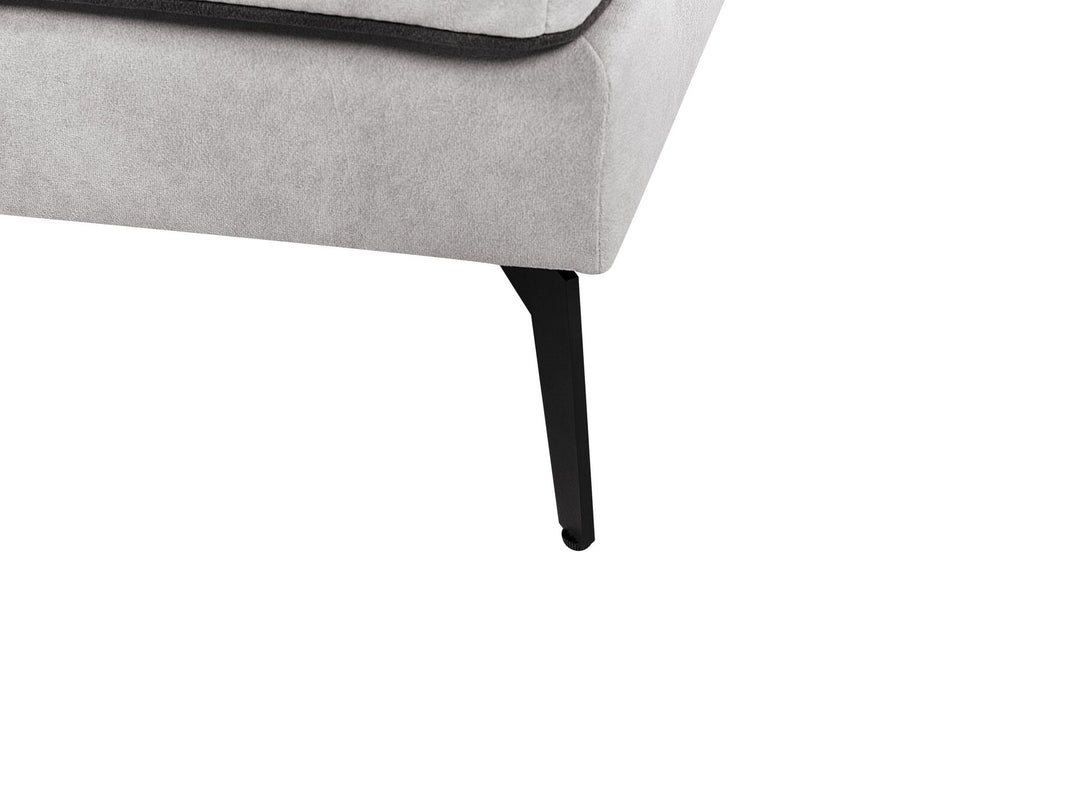 Altan Right Hand Velvet Corner Sofa Light Grey