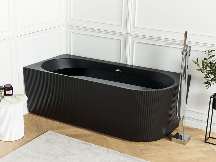 Right Hand Corner Bath 1700 mm x 800 mm Black Gocta