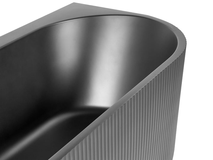 Right Hand Corner Bath 1700 mm x 800 mm Black Gocta