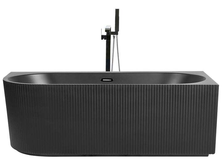Left Hand Corner Bath 1700 mm x 800 mm Black Gocta