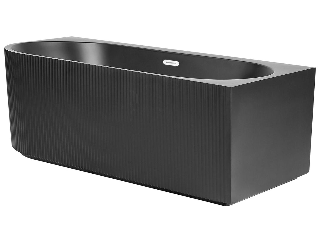 Left Hand Corner Bath 1700 mm x 800 mm Black Gocta