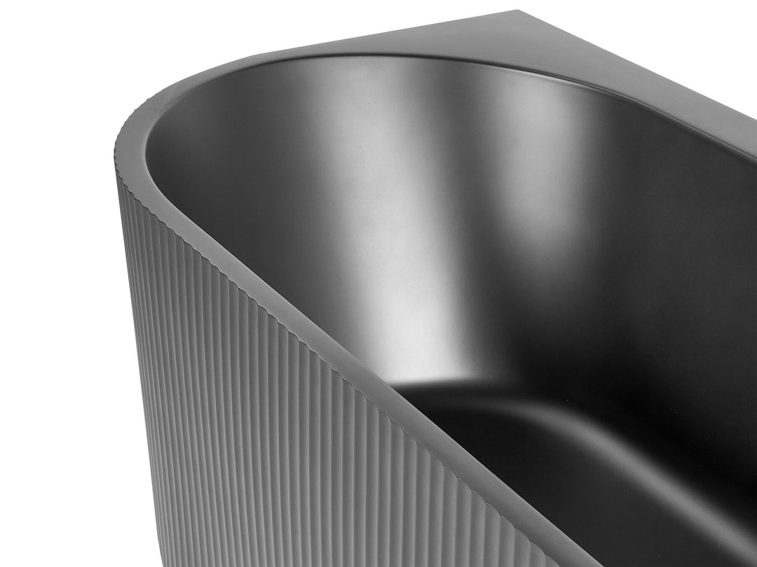 Left Hand Corner Bath 1700 mm x 800 mm Black Gocta
