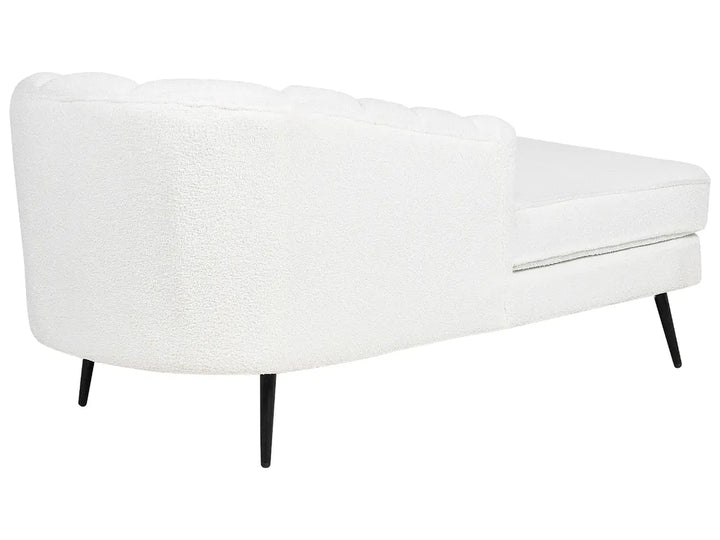 Right-Hand Chaise Lounge Boucle Off-White Walters
