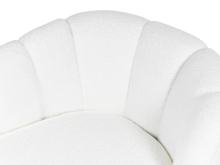 Right-Hand Chaise Lounge Boucle Off-White Walters