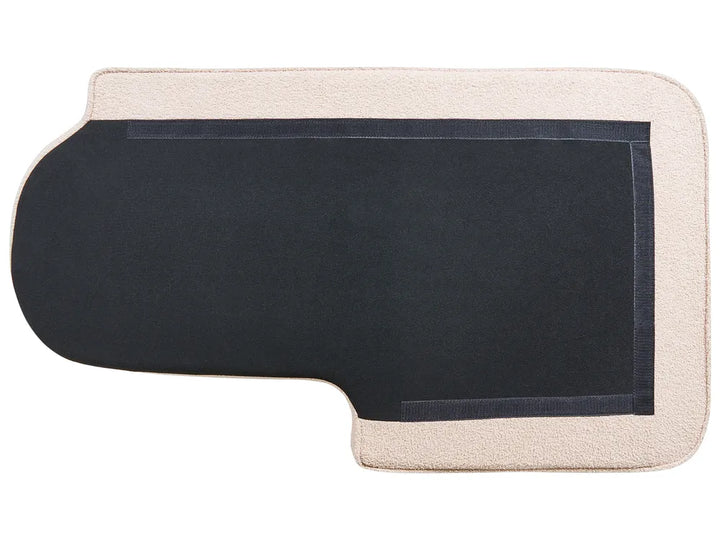 Left-Hand Chaise Lounge Boucle Light Beige Walters