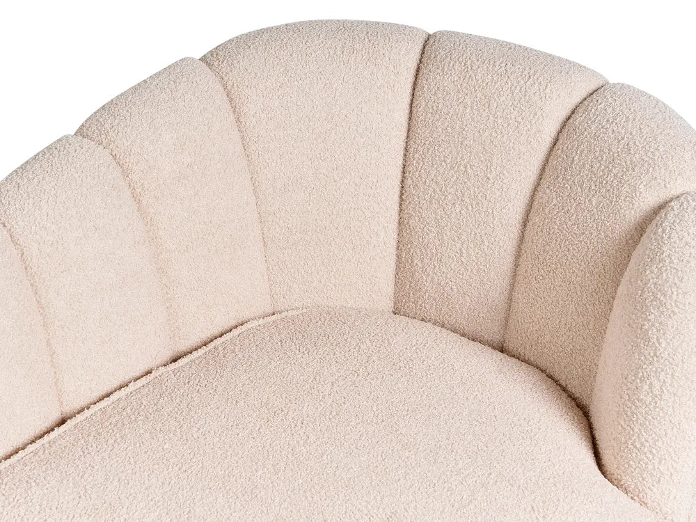 Right-Hand Chaise Lounge Boucle Light Beige Walters