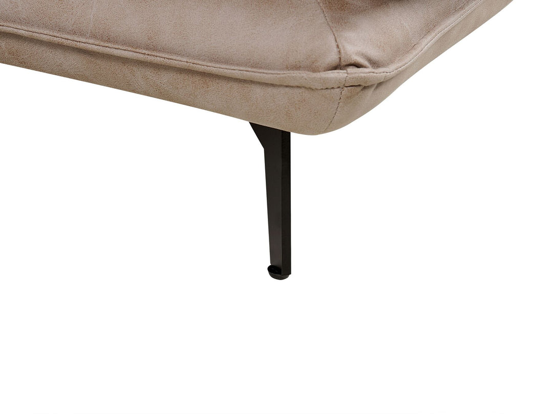Gallo Left Hand Faux Suede Corner Sofa Light Brown