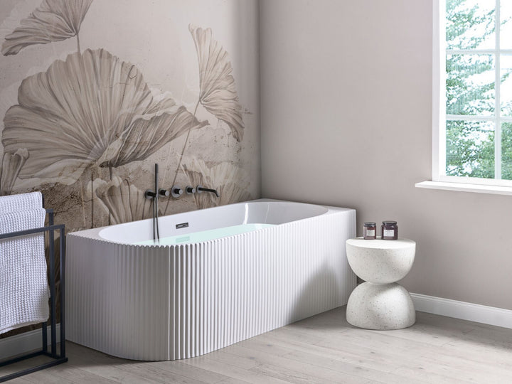 Left Hand Corner Bath 1690 mm x 800 mm White Gocta 