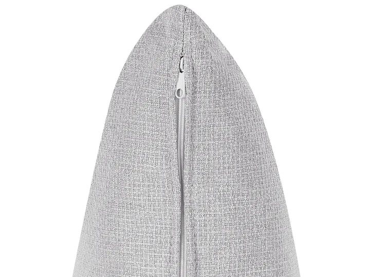 Left-Hand Chaise Lounge Faux Linen Light Grey with Storage Harriet