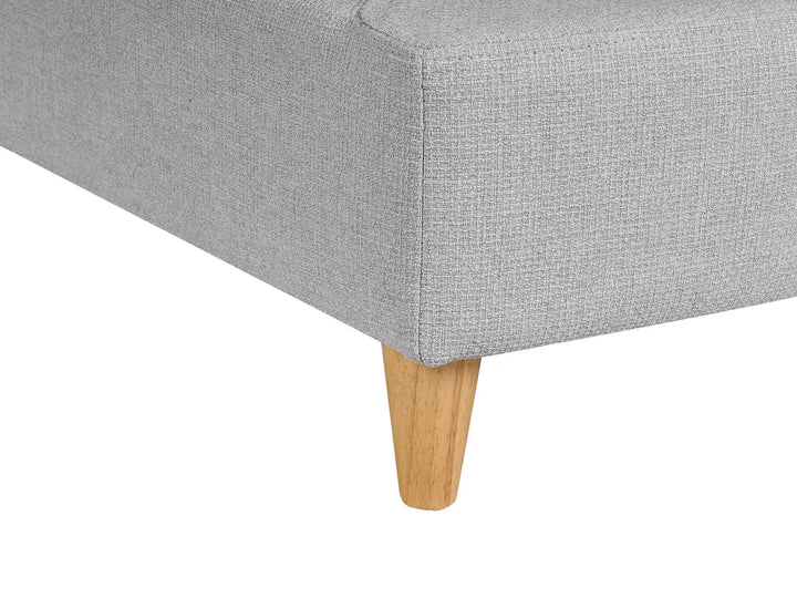 Right-Hand Chaise Lounge Faux Linen Light Grey with Storage Harriet