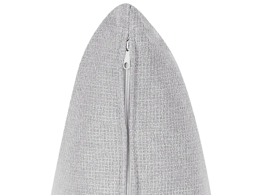 Right-Hand Chaise Lounge Faux Linen Light Grey with Storage Harriet