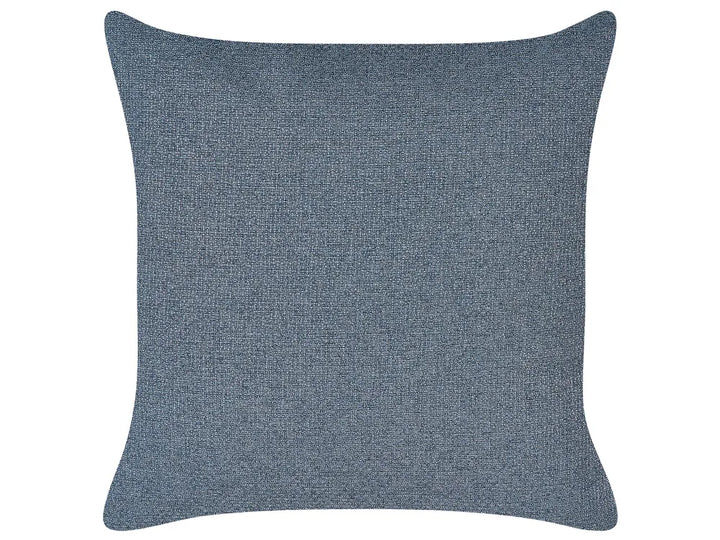 Left-Hand Chaise Lounge Faux Linen Dark Blue with Storage Harriet
