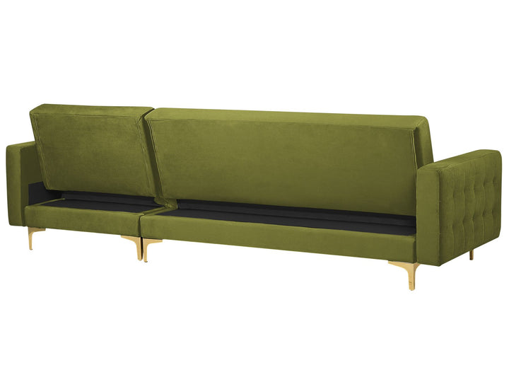 Aberdeen Corner Sofa Green Velvet Left Hand