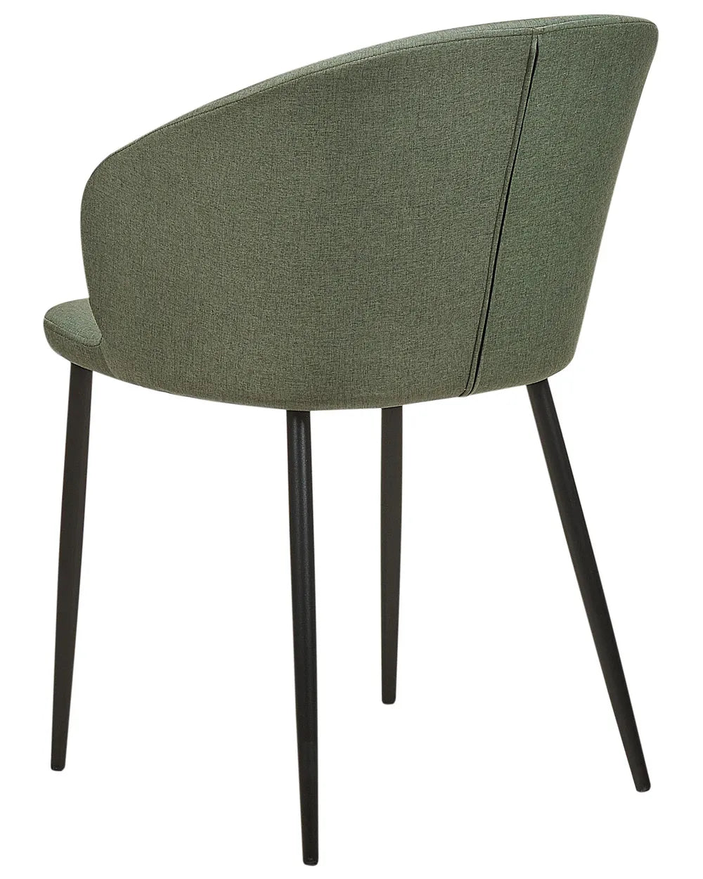 Set of 2 Dining Chairs Fabric Dark Green Lottie
