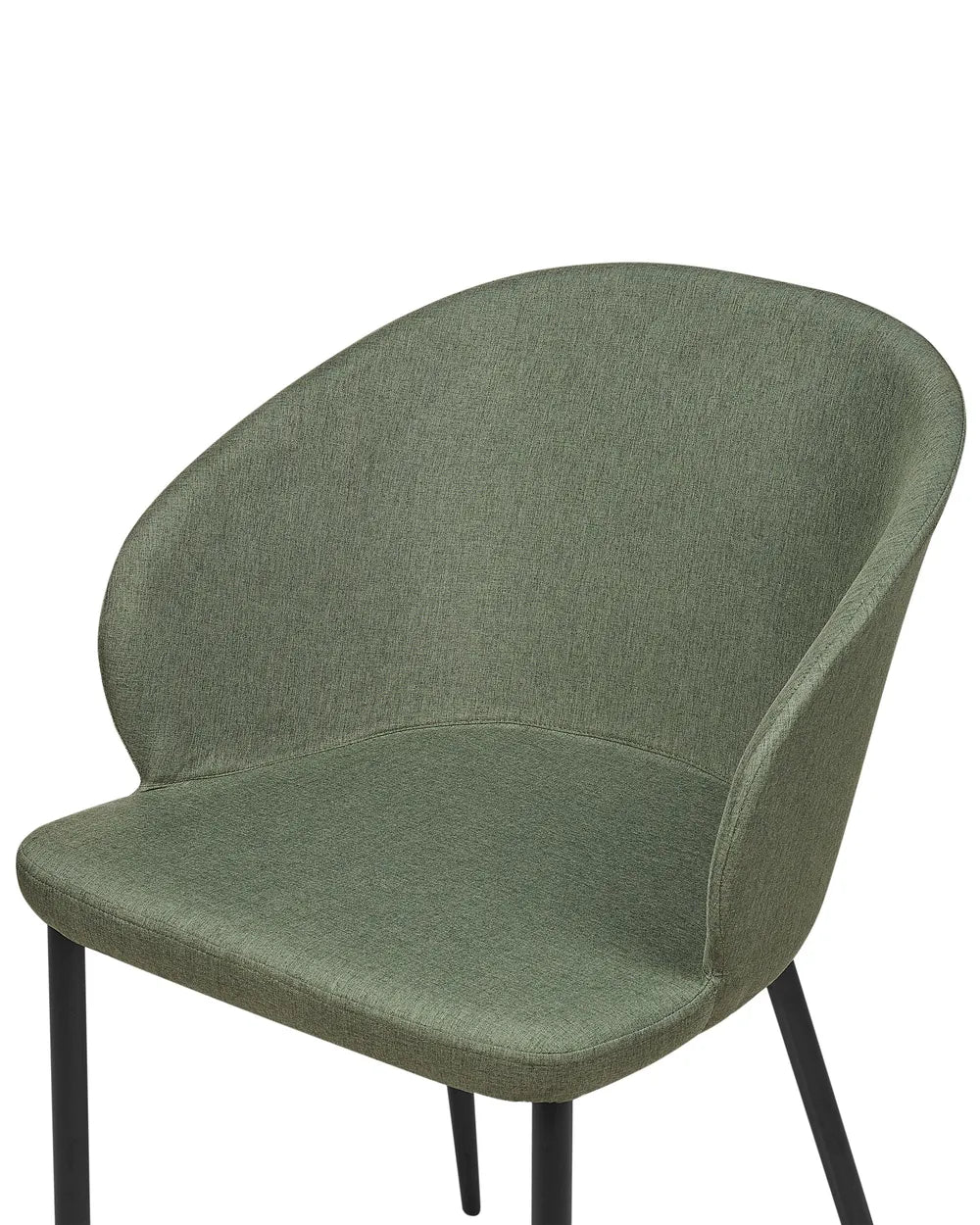 Set of 2 Dining Chairs Fabric Dark Green Lottie