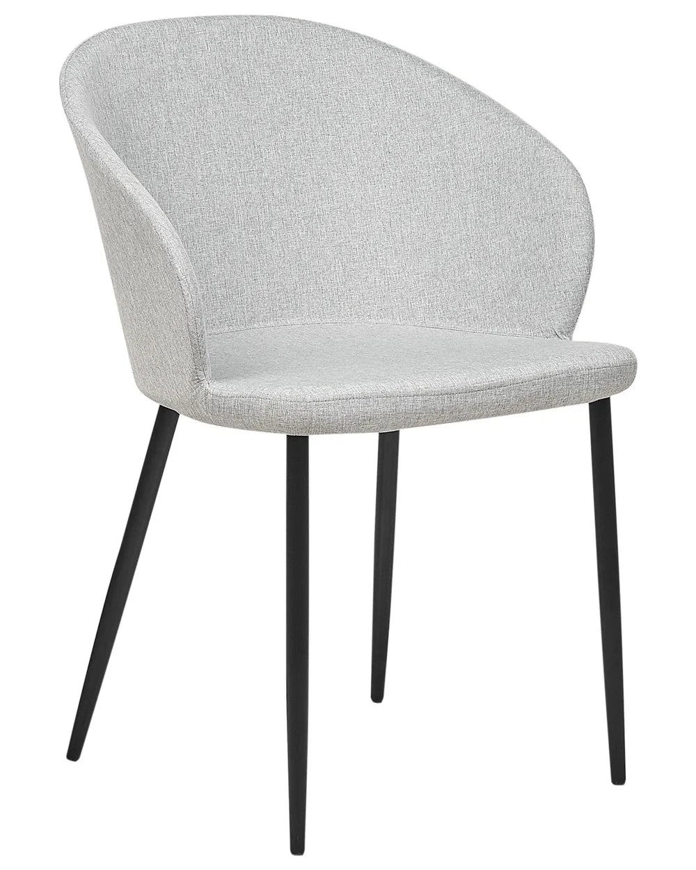 Set of 2 Dining Chairs Fabric Light Grey Lottie