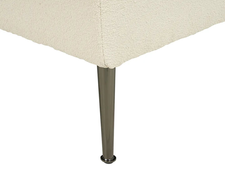 Left-Hand Chaise Lounge Boucle Off-White Roxy