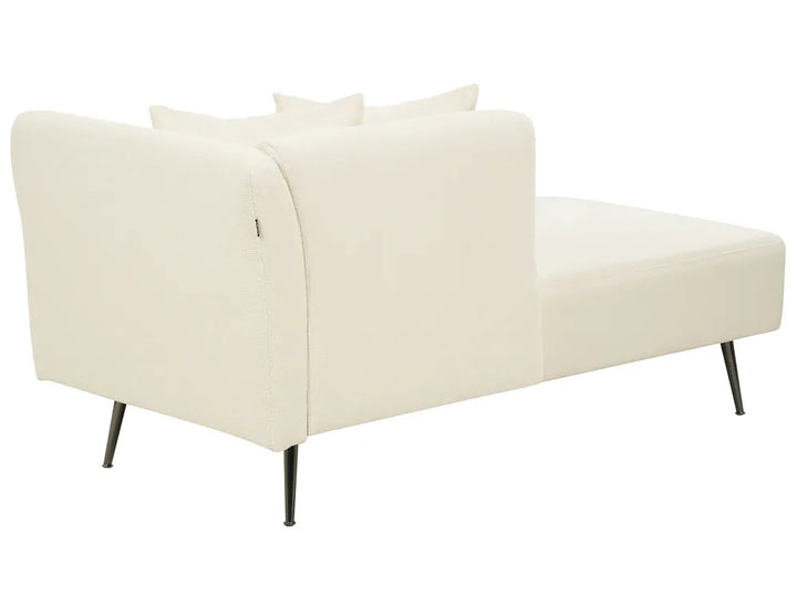 Right-Hand Chaise Lounge Boucle Off-White Roxy