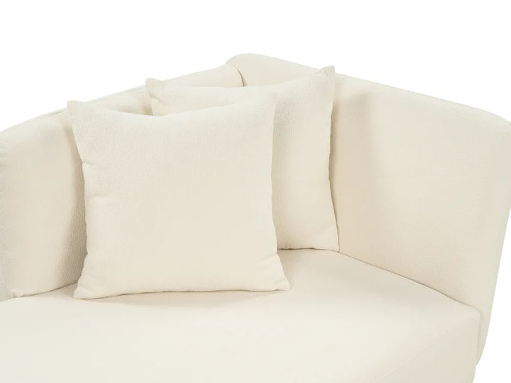 Right-Hand Chaise Lounge Boucle Off-White Roxy