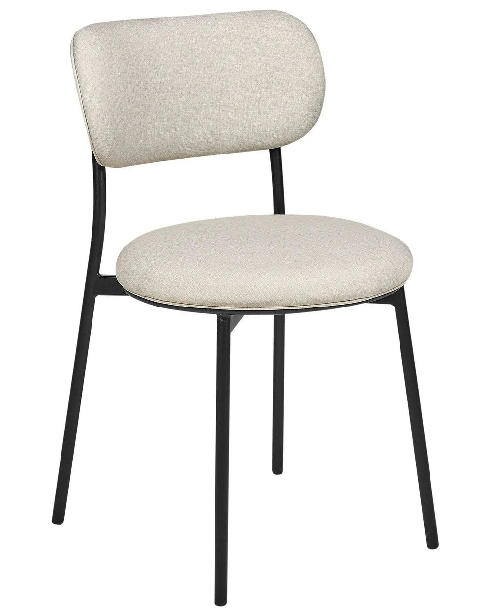 Set of 2 Dining Chairs Fabric Light Beige Autumn