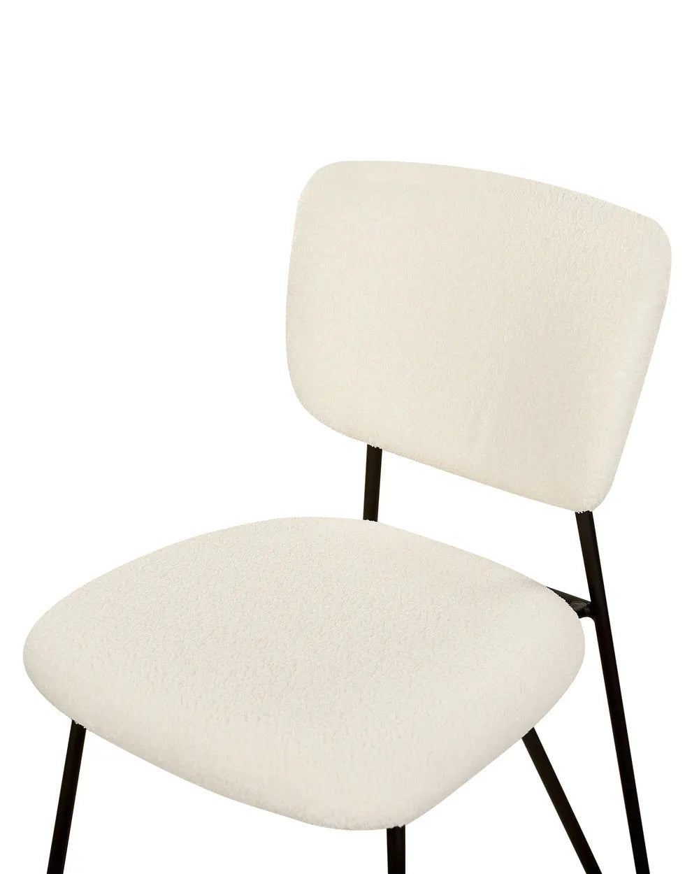 Set of 2 Dining Chairs Boucle Off-White Kae