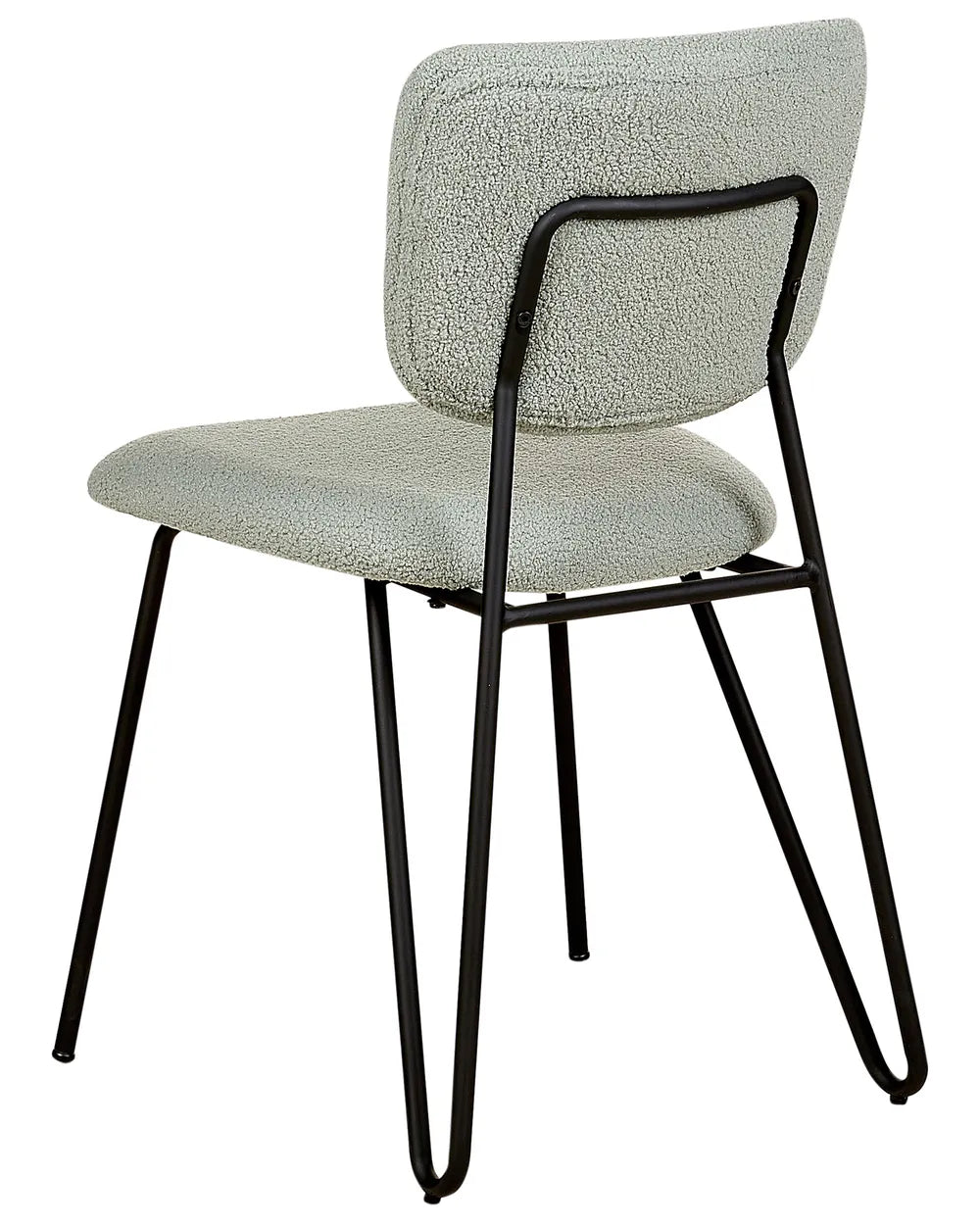 Set of 2 Dining Chairs Boucle Light Green Kae