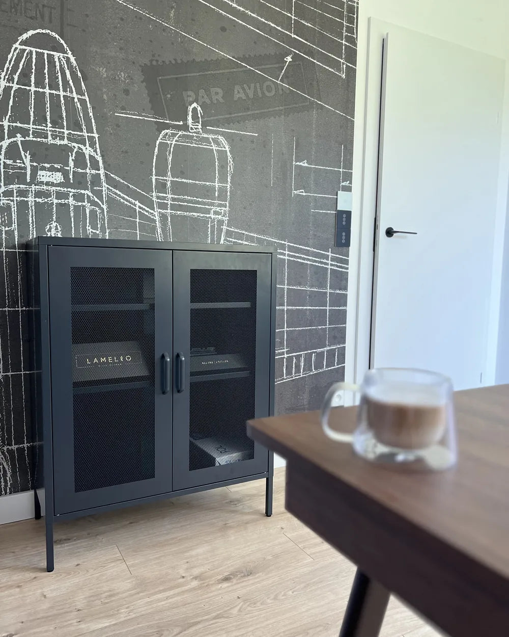 Cabinet Metal Black Justine