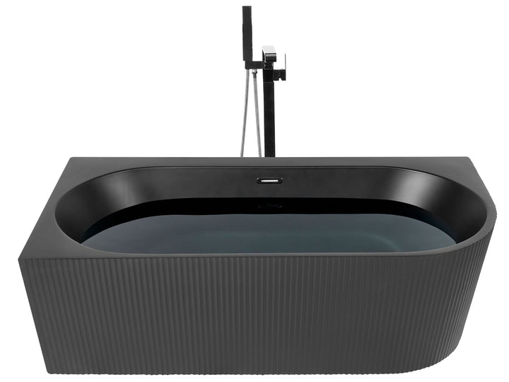 Right Hand Corner Bath 1700 mm x 800 mm Black Gocta