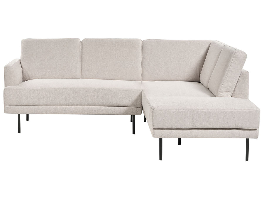 Breda Left Hand 4 Seater Fabric Corner Sofa Beige 
