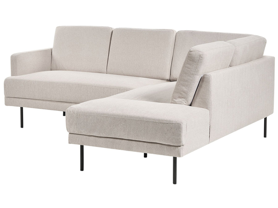 Breda Left Hand 4 Seater Fabric Corner Sofa Beige