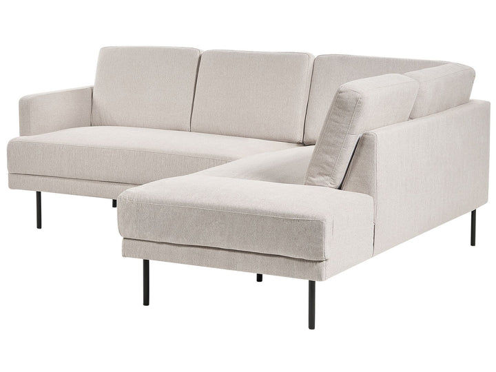 Breda Left Hand 4 Seater Fabric Corner Sofa Beige