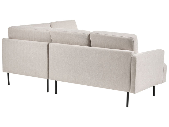 Breda Left Hand 4 Seater Fabric Corner Sofa Beige