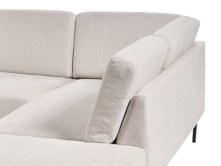Breda Left Hand 4 Seater Fabric Corner Sofa Beige
