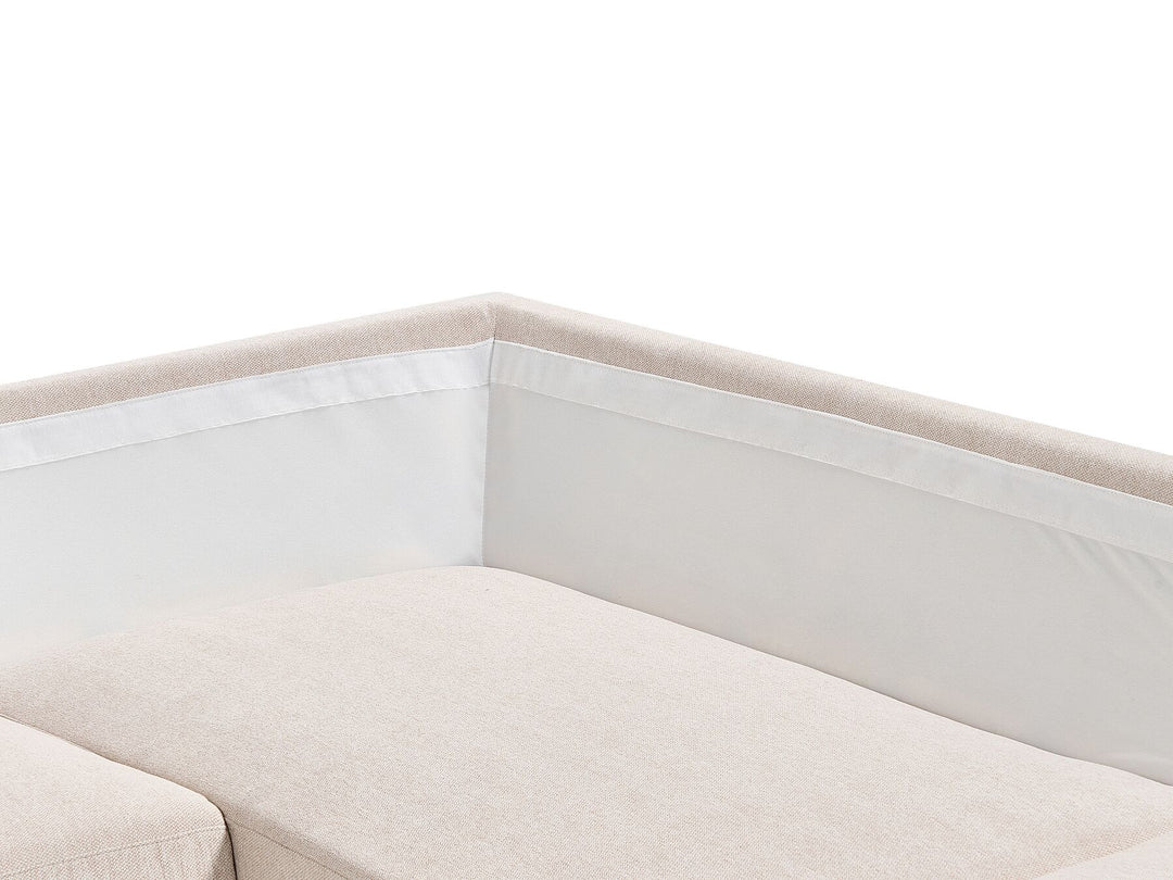 Breda Left Hand 4 Seater Fabric Corner Sofa Beige