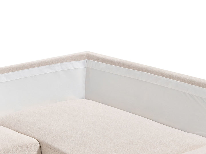 Breda Left Hand 4 Seater Fabric Corner Sofa Beige